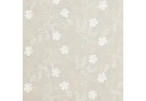 Katoen Embroidery Catchy Wildbloem Naturel