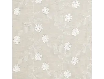 Katoen Embroidery Catchy Wildbloem Naturel