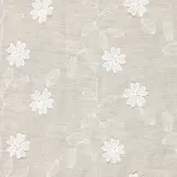 Katoen Embroidery Catchy Wildbloem Naturel