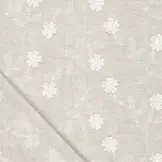 Katoen Embroidery Catchy Wildbloem Naturel