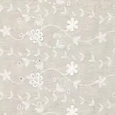 Katoen Embroidery Catchy Bloemkrans Naturel