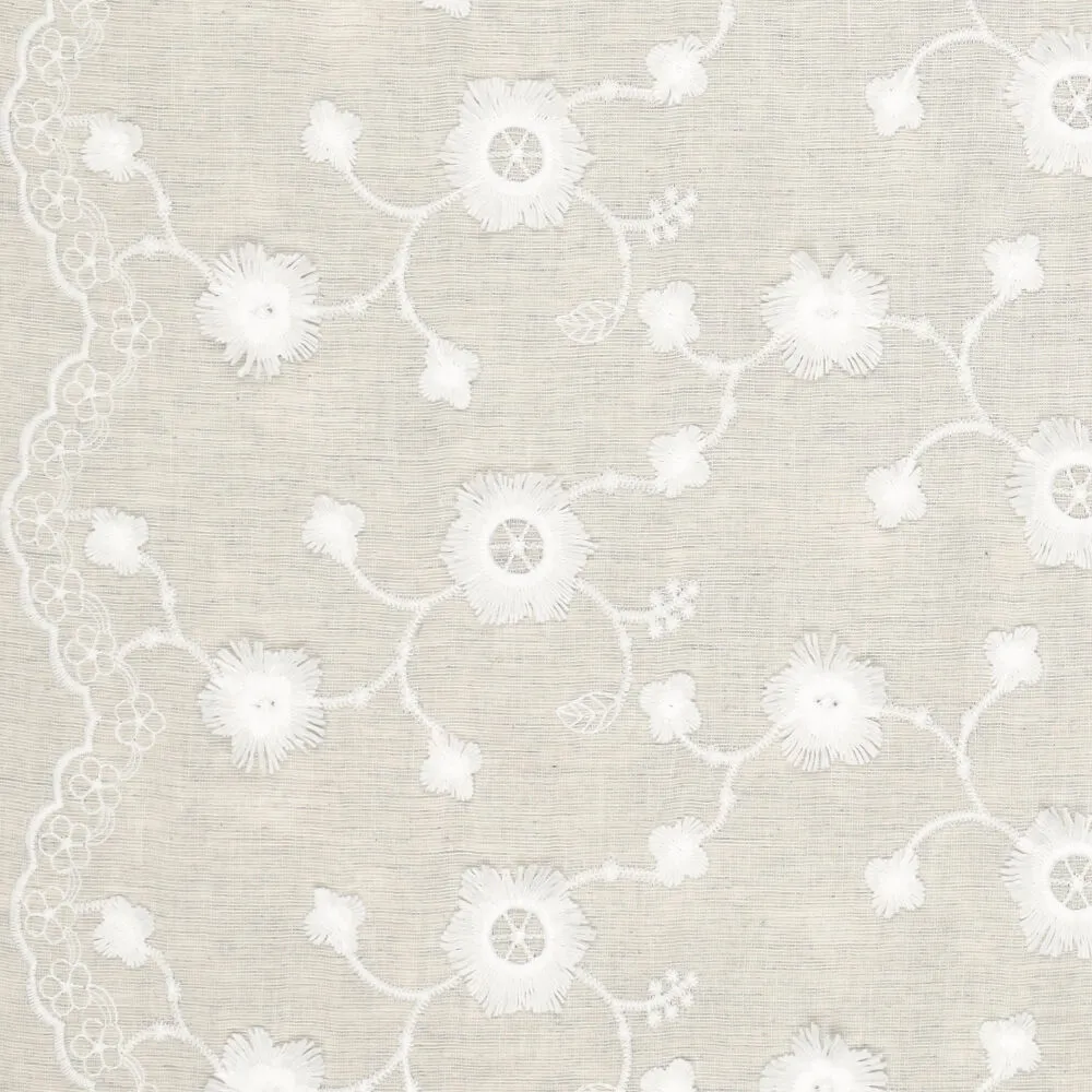 Katoen Embroidery Catchy Madelief Naturel