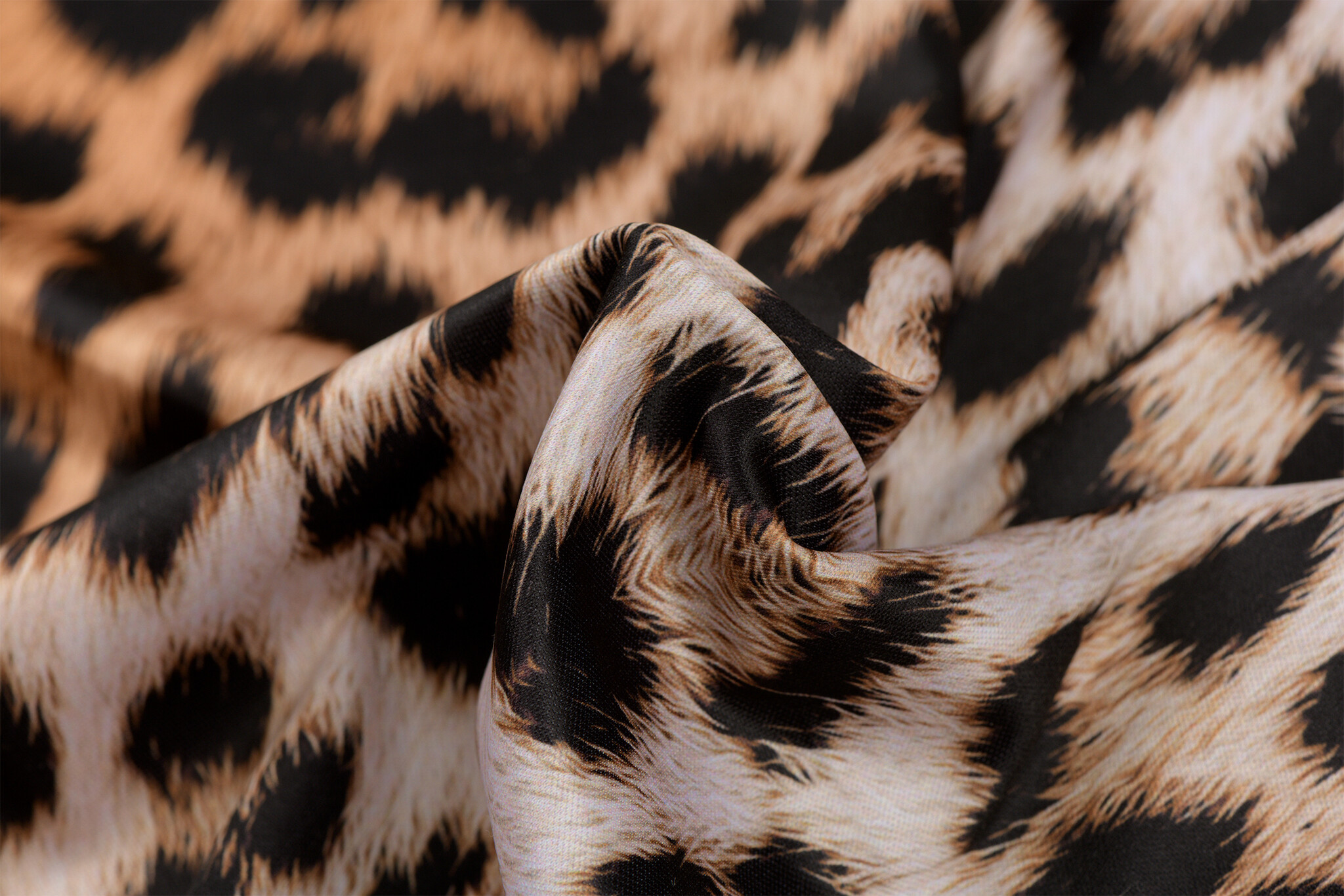 Zijde Jersey Stof - Digitaal Bedrukt Panterprint