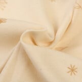 Organic Jersey Katoen Stof - Bladeren Naturel