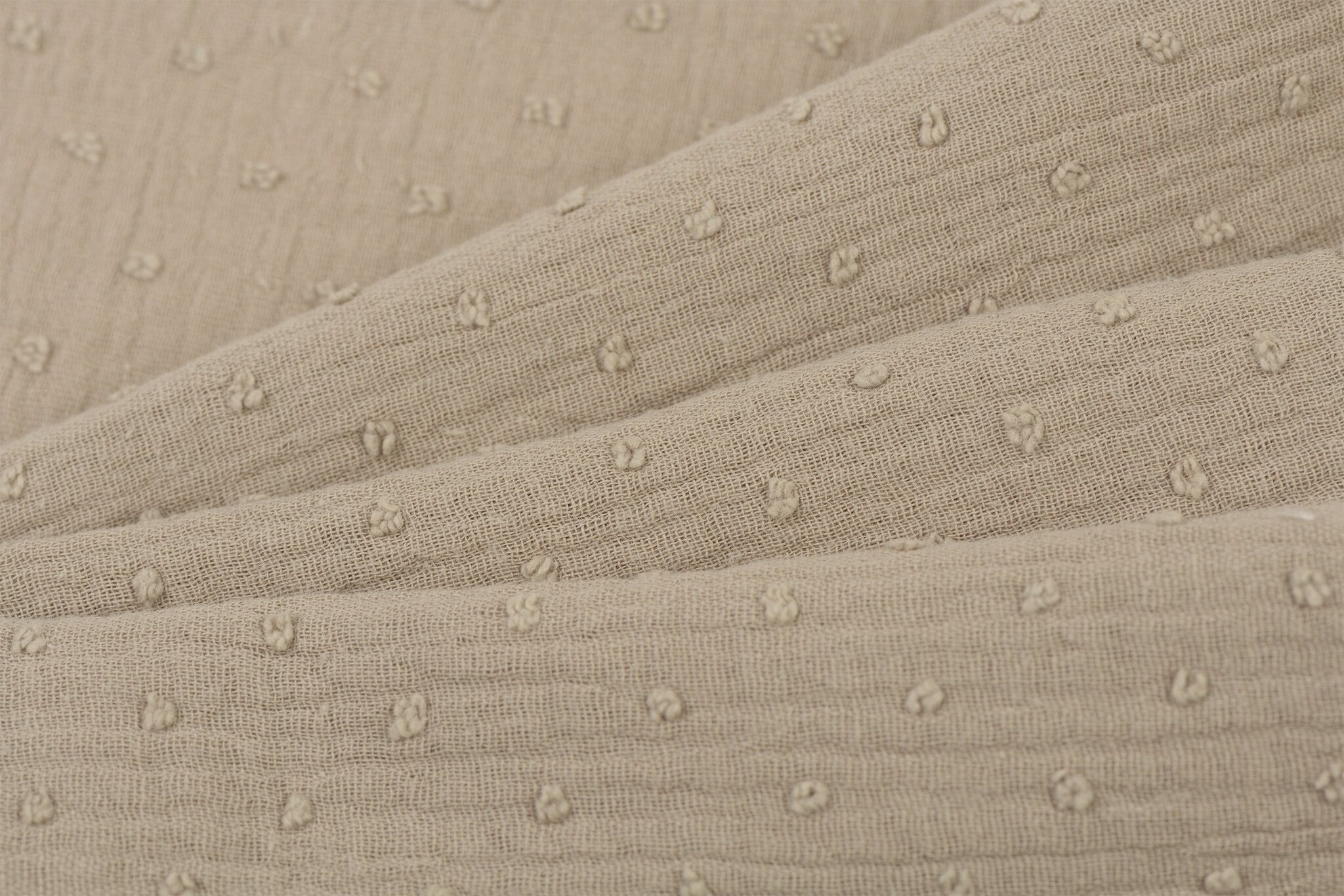 Hydrofiel Stof Dobby - Taupe