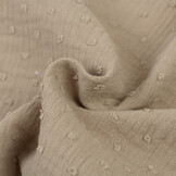 Hydrofiel Stof Dobby - Taupe