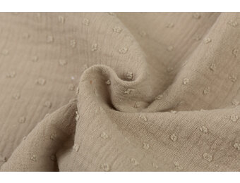 Hydrofiel Stof Dobby - Taupe