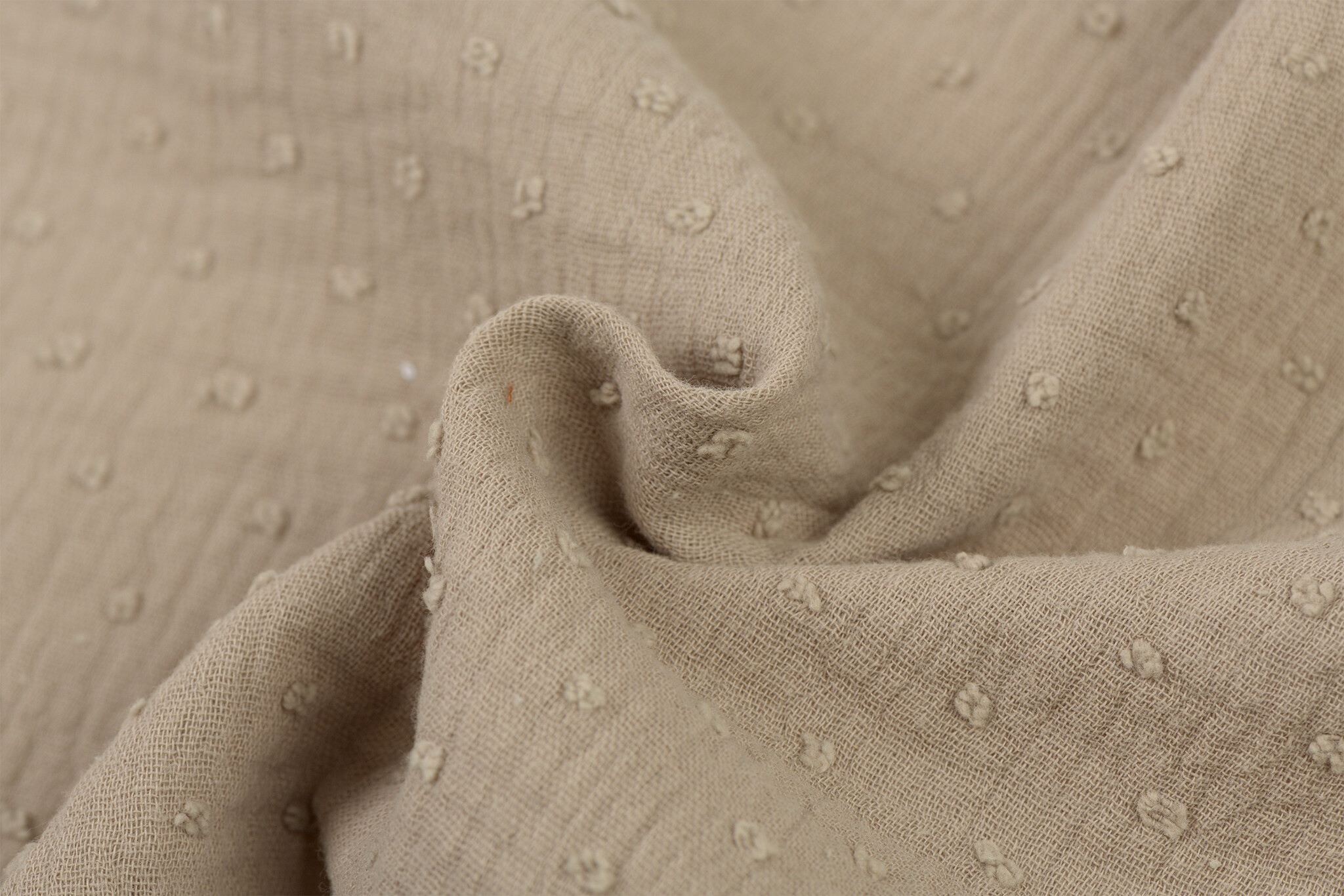 Hydrofiel Stof Dobby - Taupe