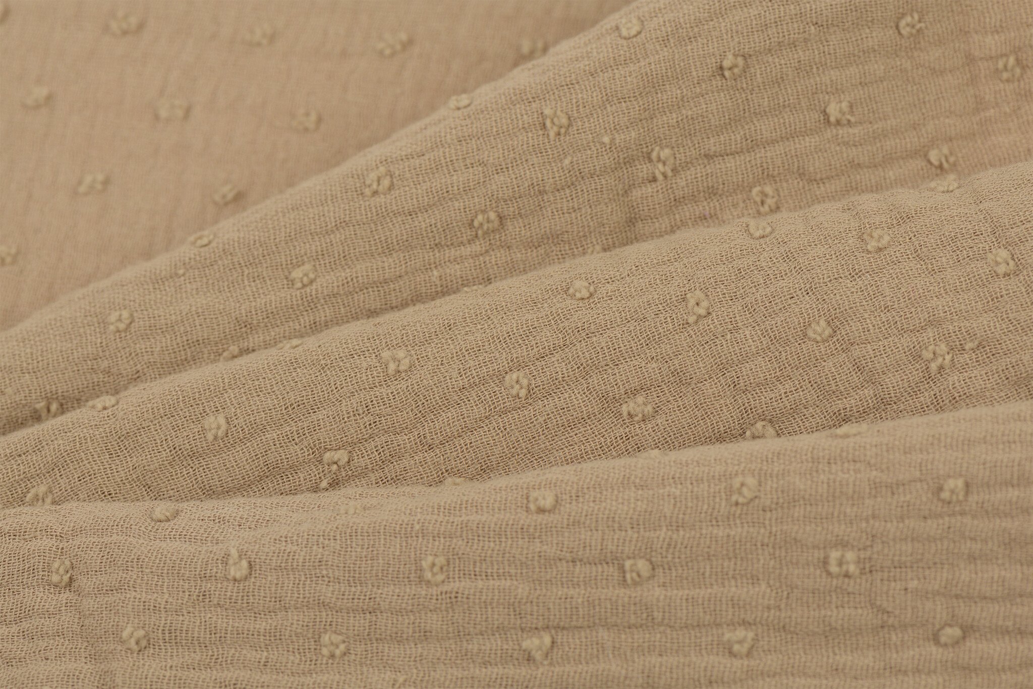 Hydrofiel Stof Dobby - Camel Beige
