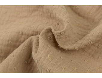 Hydrofiel Stof Dobby - Camel Beige