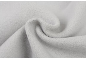 Fleece Katoen Stof (Sherpa) Zilver Grijs
