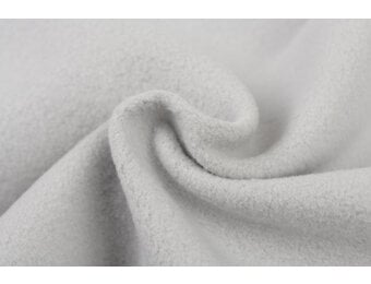 Fleece Katoen Stof (Sherpa) Zilver Grijs