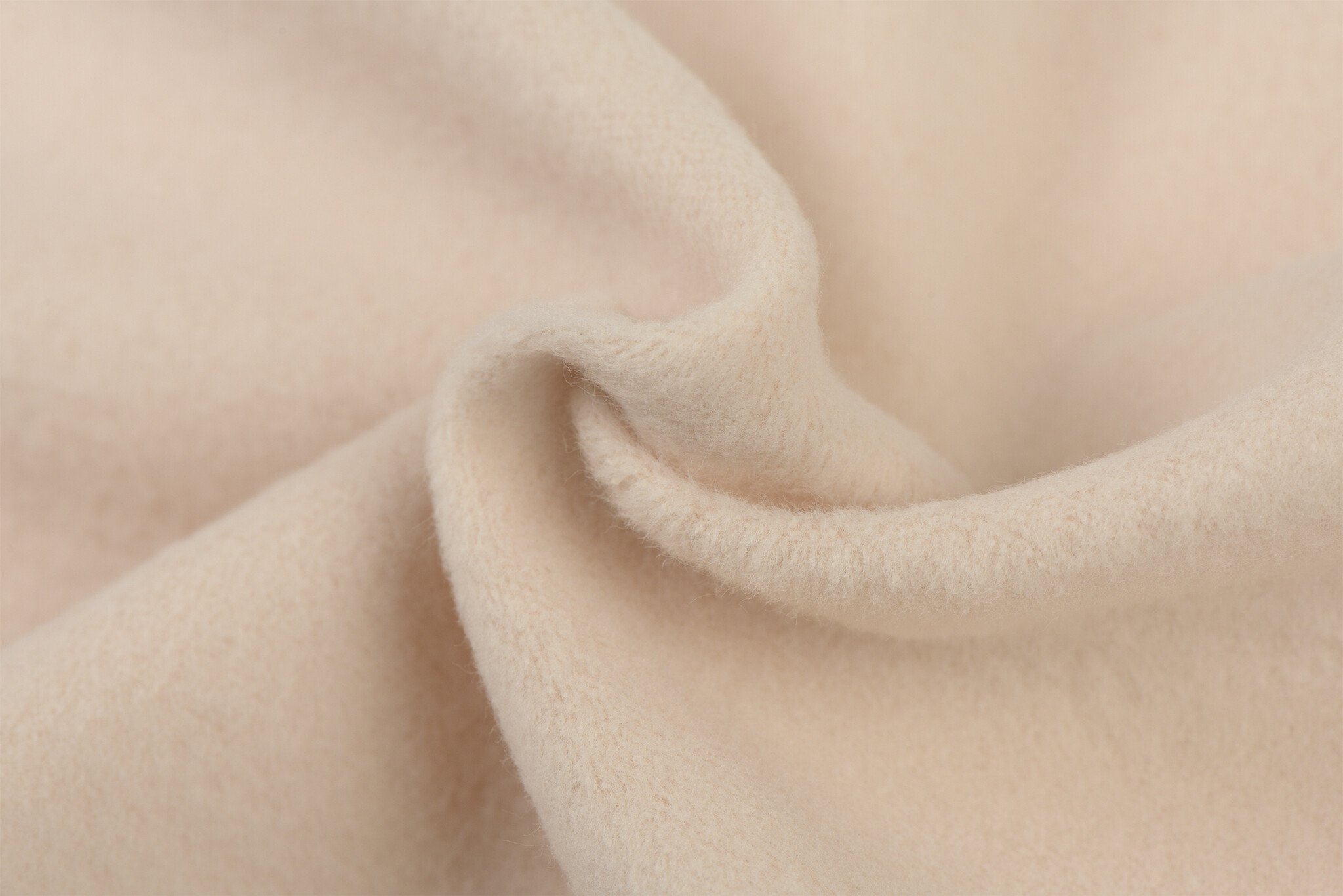 Fleece Katoen Stof (Sherpa) Naturel