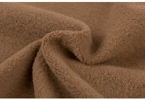 Fleece Katoen Stof (Sherpa) Dusty Bruin