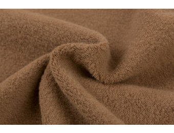 Fleece Katoen Stof (Sherpa) Dusty Bruin