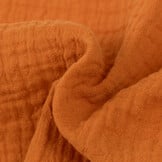 Hydrofiel Stof Dusty Oranje – Zacht, Ademend en Duurzaam