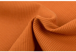 Rib Jersey Stof Dusty Oranje