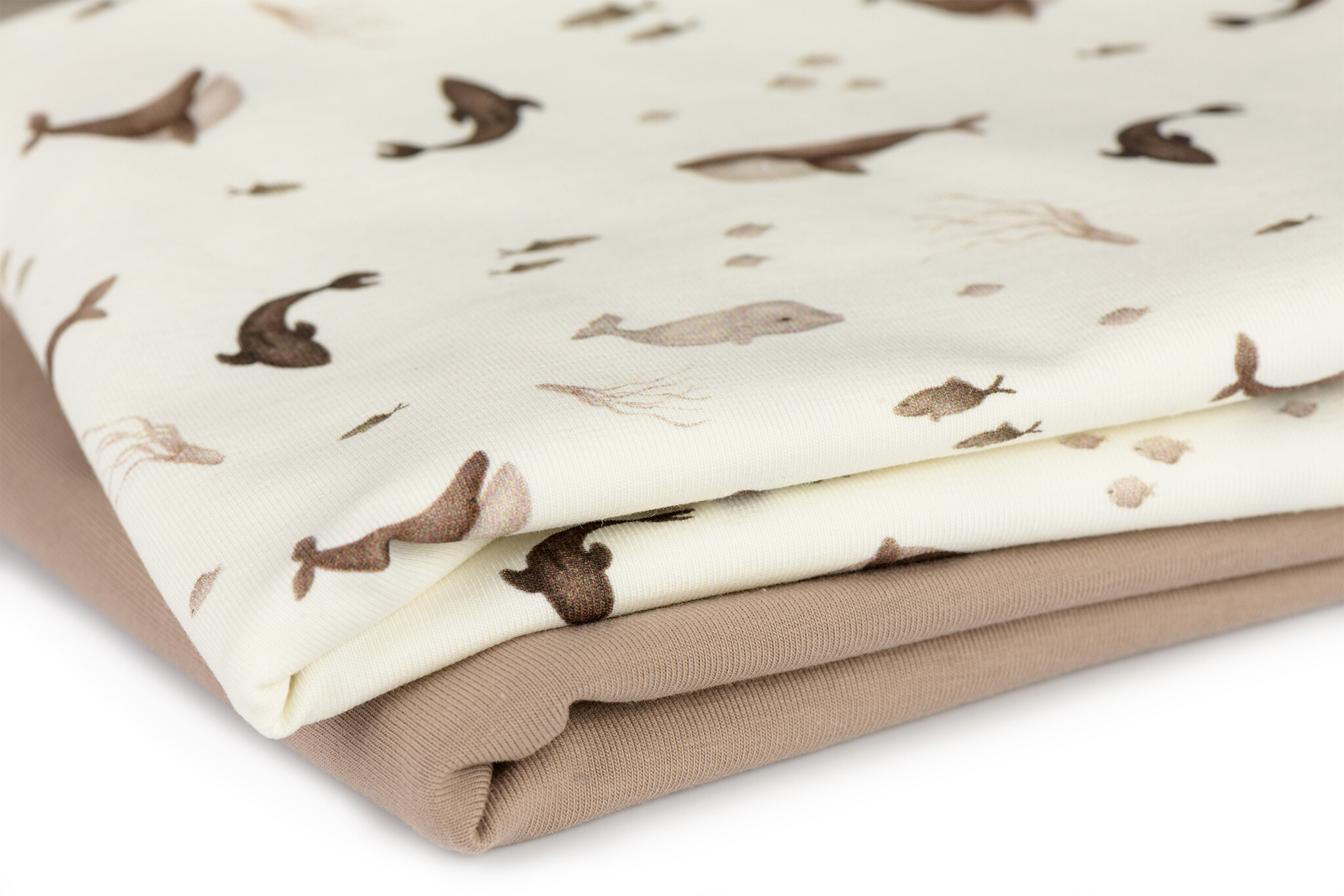 Jersey Katoen Digitale Print - Zee Walvis