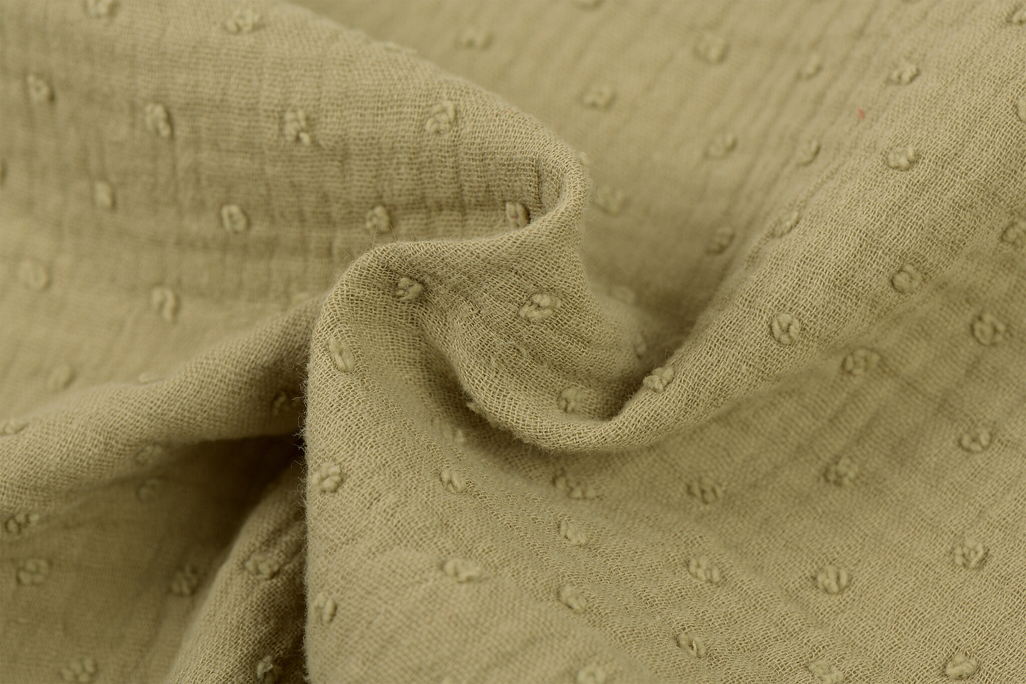 Hydrofiel Stof Dobby - Olijf Groen