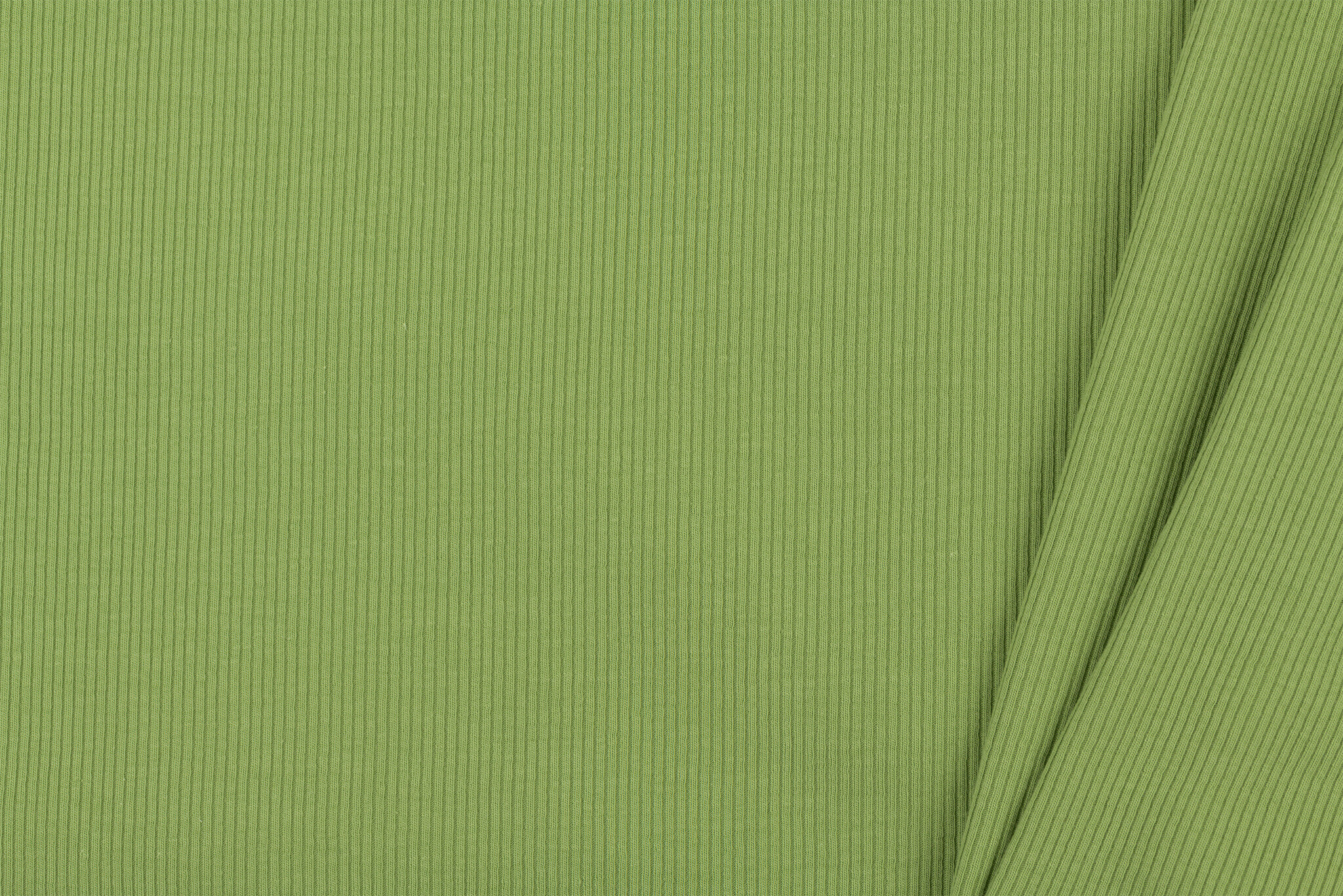 Rib Jersey Stof Appel Groen