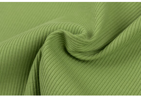 Rib Jersey Stof Appel Groen