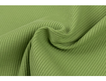 Rib Jersey Stof Appel Groen