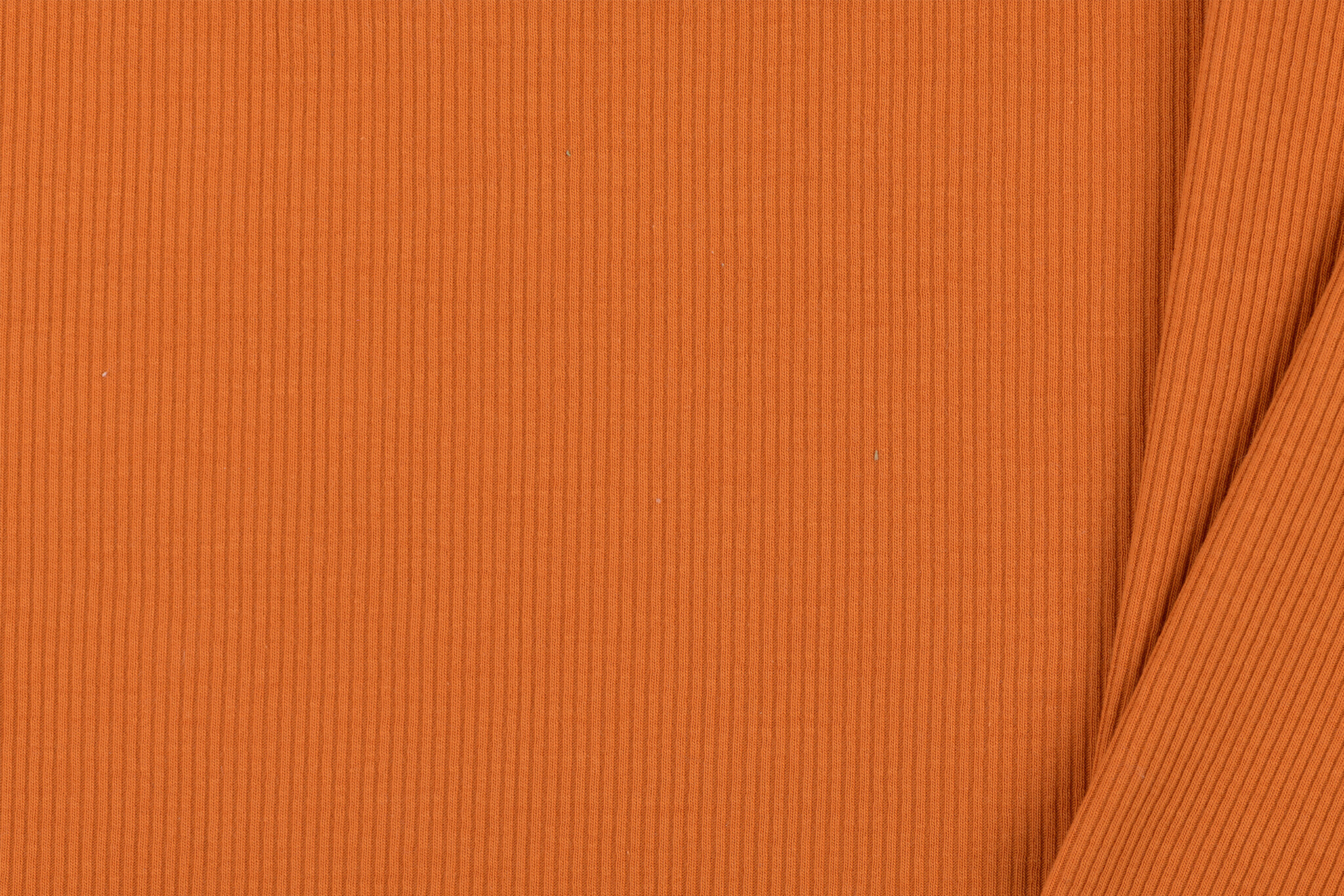 Rib Jersey Stof Dusty Oranje