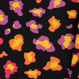 Jersey Katoen Stof Glitter Dierprint - Zwart