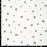 Katoen Poplin Multi Embroidery - Naturel