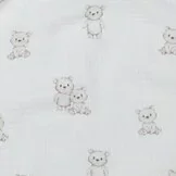 Organic Hydrofiel Katoen Stof - Baby Beertjes - Offwhite