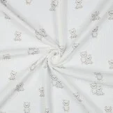 Organic Hydrofiel Katoen Stof - Baby Beertjes - Offwhite