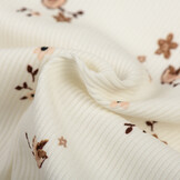 Rib Jersey Stof - Vogeltje Ecru