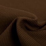 Rib Jersey Stof Chocolade Bruin