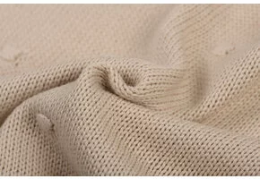 Dot Big Knit Stof - Licht Beige
