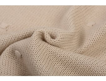 Dot Big Knit Stof - Licht Beige