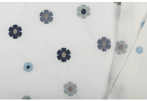 Katoen Poplin Multi Embroidery - Jeans