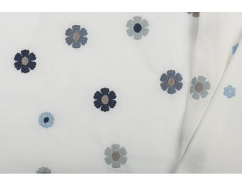 Katoen Poplin Multi Embroidery - Jeans