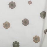Katoen Poplin Multi Embroidery - Naturel