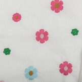 Katoen Poplin Multi Embroidery - Roze