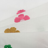 Katoen Poplin Multi Embroidery - Roze