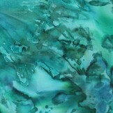 Unique Crafted Batik Katoen Stof -Emerald