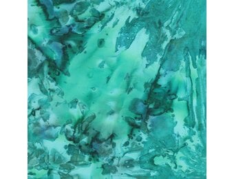 Unique Crafted Batik Katoen Stof - Emerald