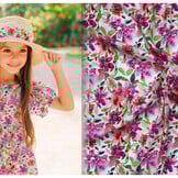 Viscose Stof - Bloemenprint Thalia - Roze