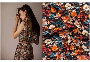 Viscose Stof - Zomerbloei Multicolor