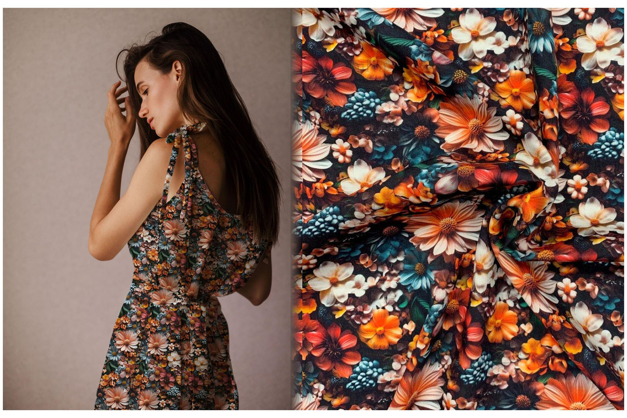 Viscose Stof - Zomerbloei Multicolor