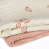 Rib Jersey Stof - Vlinders