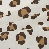 Katoen Poplin Grote Panterprint - Off White