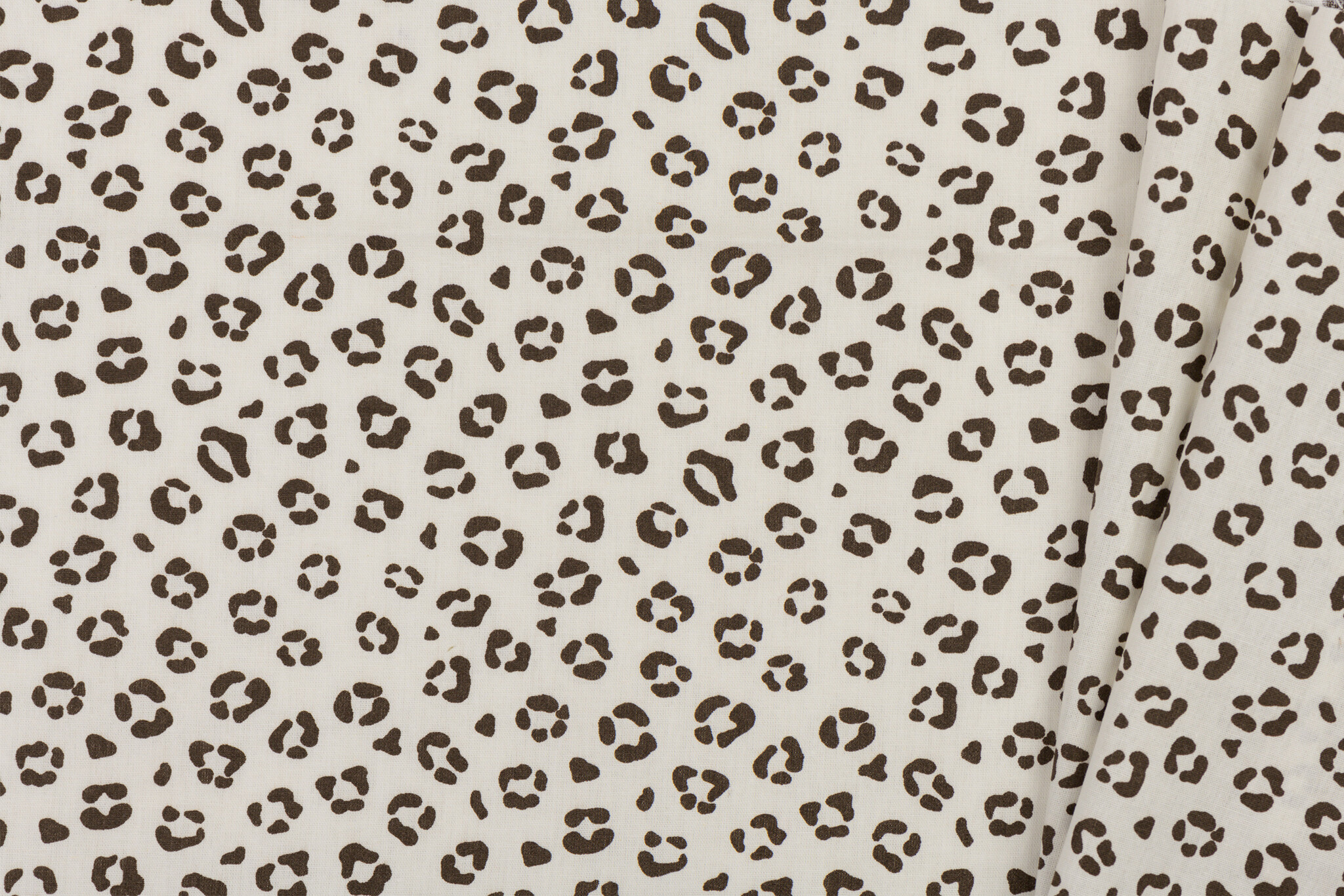 Katoen Poplin Mini Panterprint - Off White