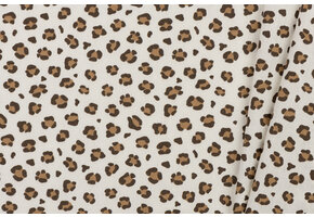 Katoen Poplin Panterprint - Off White