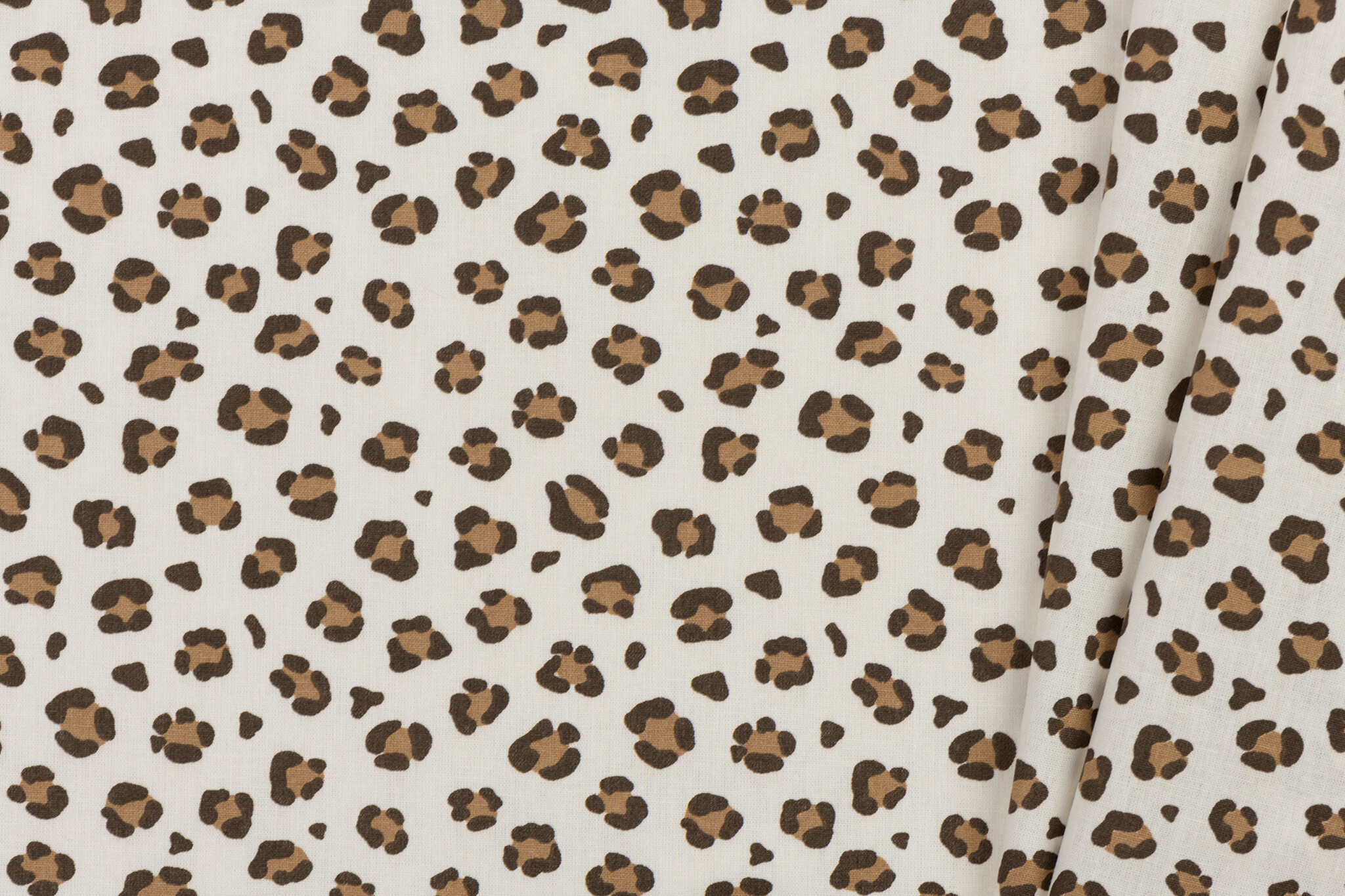 Katoen Poplin Panterprint - Off White